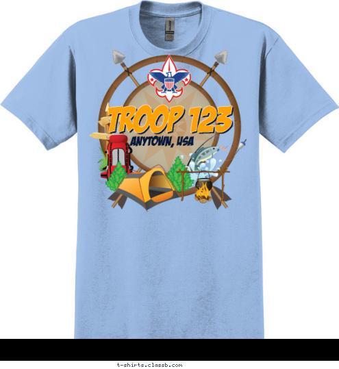 TROOP 123 ANYTOWN, USA T-shirt Design 