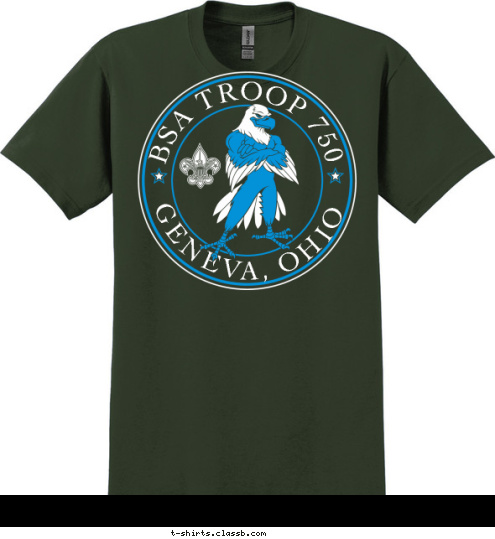 GENEVA, OHIO BSA TROOP 750 T-shirt Design 