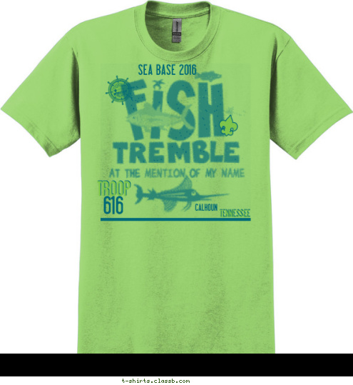 TENNESSEE SEA BASE 2016 CALHOUN 616 TROOP T-shirt Design Troop 616 Seabase.2