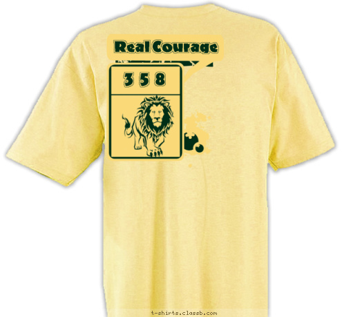 3  5  8  C R E W  3 5 8 Real Courage T-shirt Design 