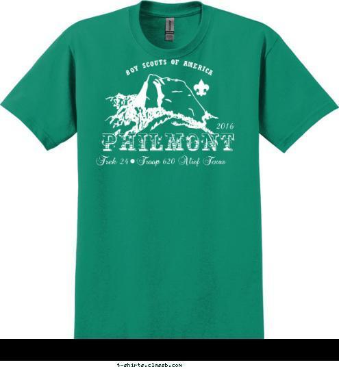 BOY SCOUTS OF AMERICA 2016 Troop 620 Alief Texas Trek 24 PHILMONT T-shirt Design 