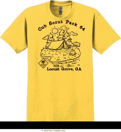 Cub Scout Pack 64 Locust Grove, GA T-shirt Design 