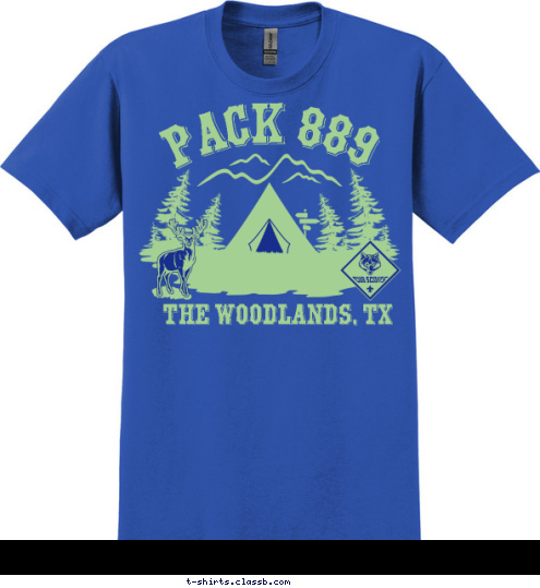 THE WOODLANDS, TX PACK 889 T-shirt Design 