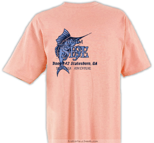 FLORIDA DEEP SEA ADVENTURE Troop 342 Statesboro, GA  Sea  Base T-shirt Design 