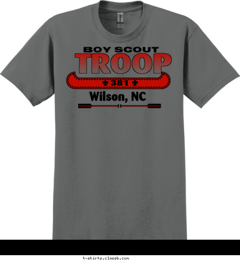 BOY SCOUT TROOP Wilson, NC 381 T-shirt Design 