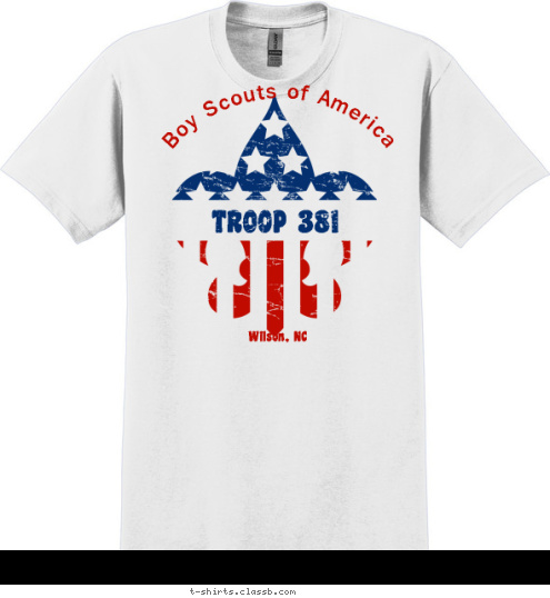 Boy Scouts of America Wilson, NC TROOP 381 T-shirt Design 