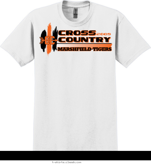 2009 CROSS
COUNTRY MARSHFIELD TIGERS T-shirt Design 