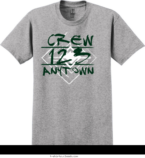 Your text here ANYTOWN 123 CREW T-shirt Design SP1618