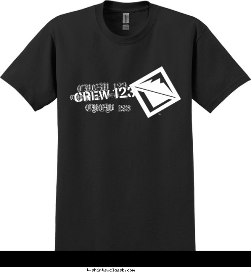 CREW  CREW  CREW  Your text here 123 CREW  CREW 123 CREW 123 CREW 123 CREW 123 T-shirt Design SP1620