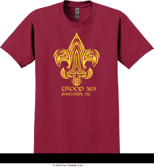 GASTONIA, NC TROOP 503 T-shirt Design 