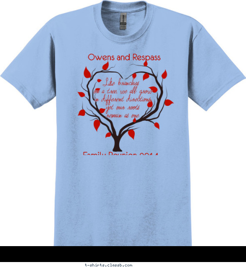 Owens and Respass Family Reunion 2014 2014 Elizabeth City,NC T-shirt Design