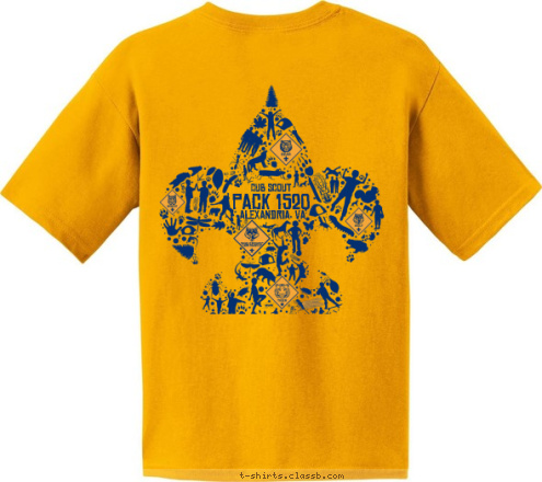 ALEXANDRIA, VA PACK 1520 CUB SCOUT PACK 123 ANYTOWN, USA T-shirt Design 