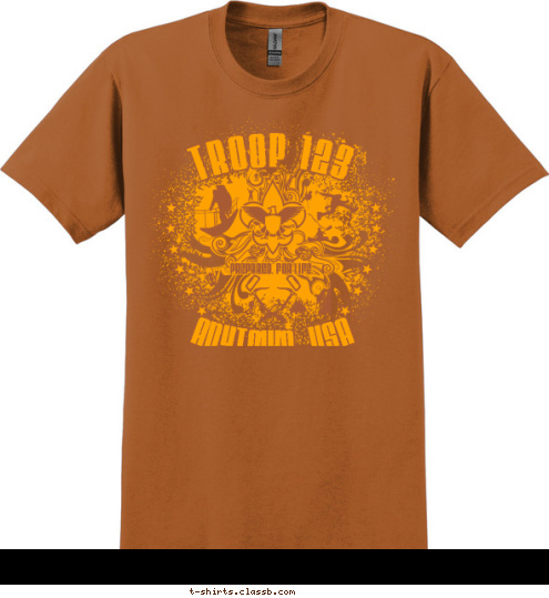 TROOP 123 ANYTOWN, USA PREPARED. FOR LIFE. T-shirt Design 