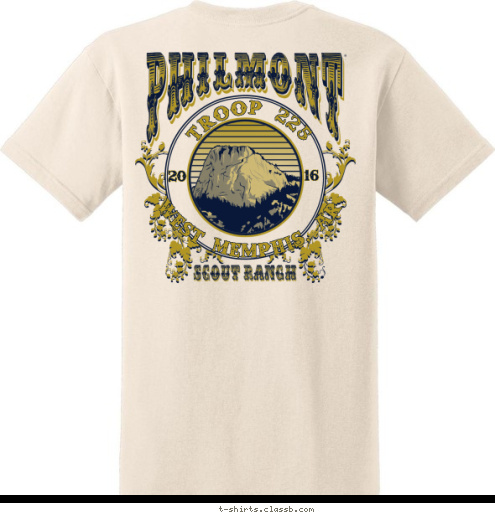 Philmont 2009 THREE FIRES County Council Contingent 630-D JULY 23, 2015 THREE FIRES COUNCIL  NAPERVILLE, IL PHILMONT 16 2016  630-P-04 20 TROOP 225 West Memphis, AR West Memphis, AR TROOP 225 T-shirt Design 