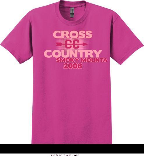 CROSS COUNTRY SMOKY MOUNTAIN 2008 T-shirt Design 