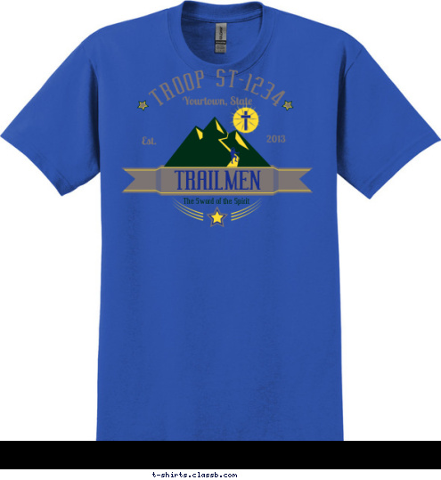 The Sword of the Spirit TRAILMEN TROOP ST-1234 T-shirt Design 