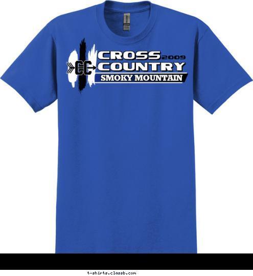 2009 CROSS
COUNTRY SMOKY MOUNTAIN T-shirt Design 