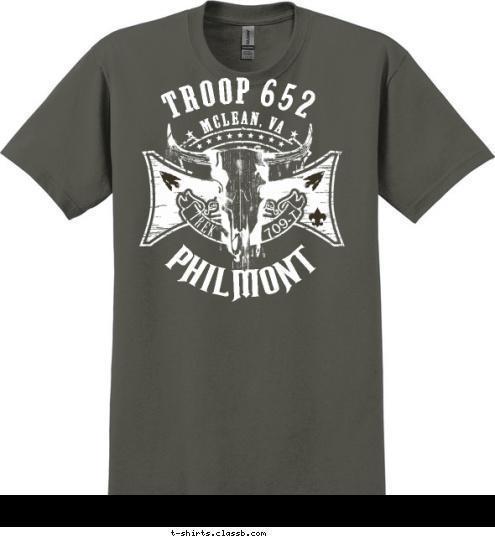 TROOP 652 McLean, VA PHILMONT 709-T TREK            T-shirt Design 