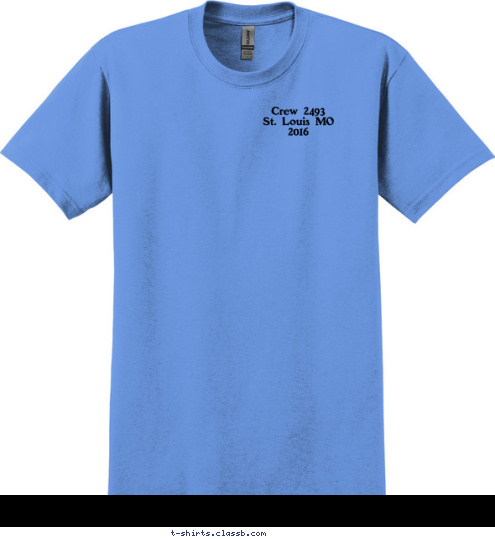 Crew 2493
St. Louis MO
2016 2016 St. Louis, MO CREW 2493 73 miles Itinerary 19 T-shirt Design 