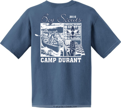  2016 Cary, NC CAMP DURANT  Troop 202
 Boy Scouts T-shirt Design 