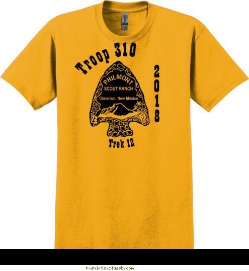 Trek 12 2 8 1 0 Troop 310 T-shirt Design Philmont Gold design 1