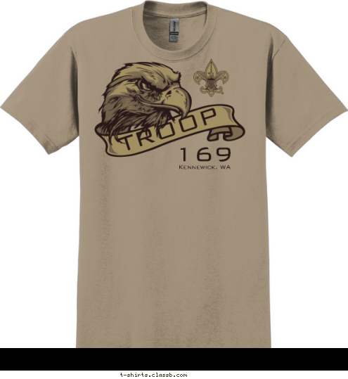 Kennewick, WA 169 TROOP T-shirt Design 