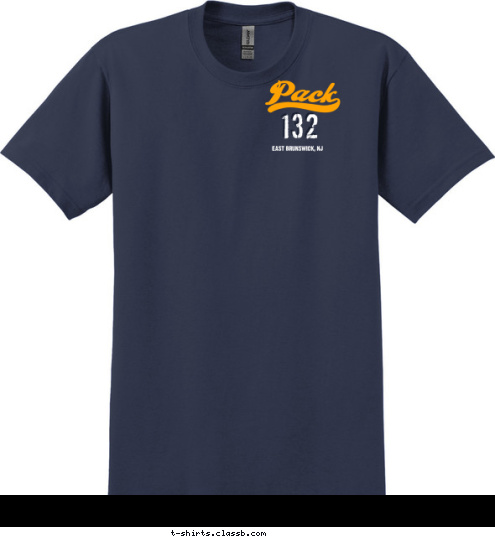 132 EAST BRUNSWICK, NJ PACK T-shirt Design 