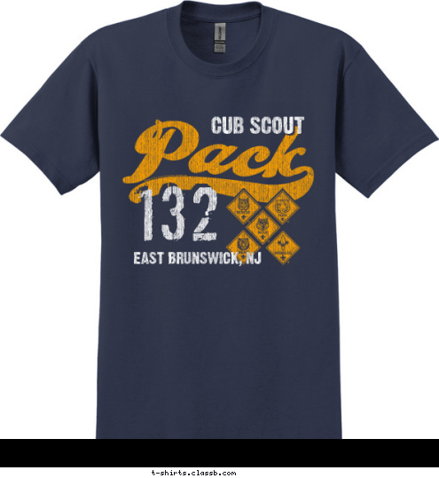 132 EAST BRUNSWICK, NJ CUB SCOUT T-shirt Design 