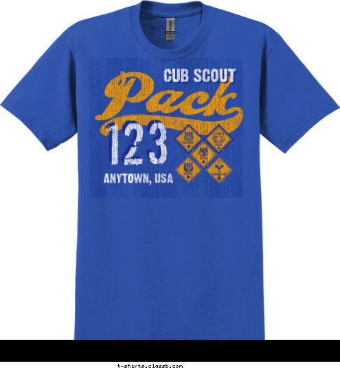 123 ANYTOWN, USA CUB SCOUT T-shirt Design 