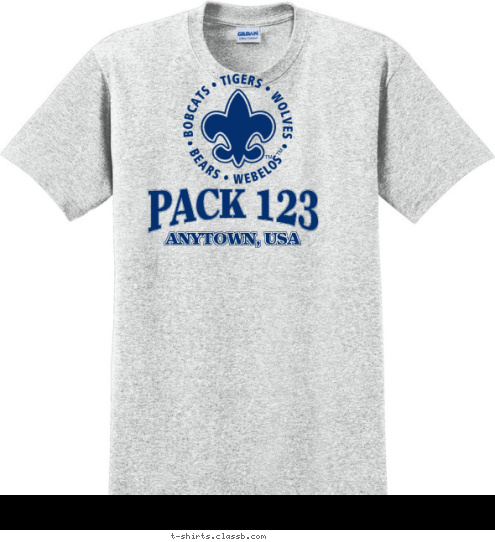 ANYTOWN, USA PACK 123 T-shirt Design 