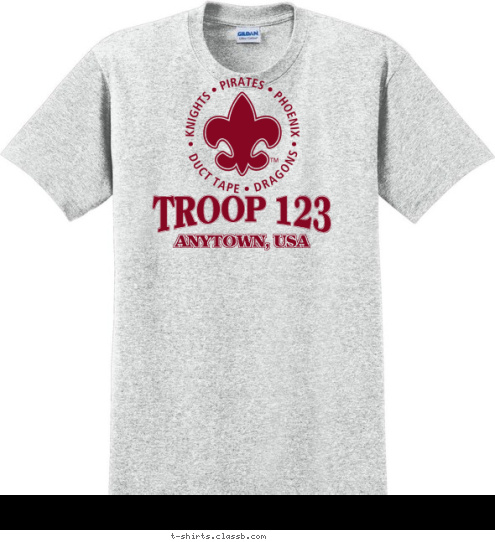 ANYTOWN, USA TROOP 123 T-shirt Design 