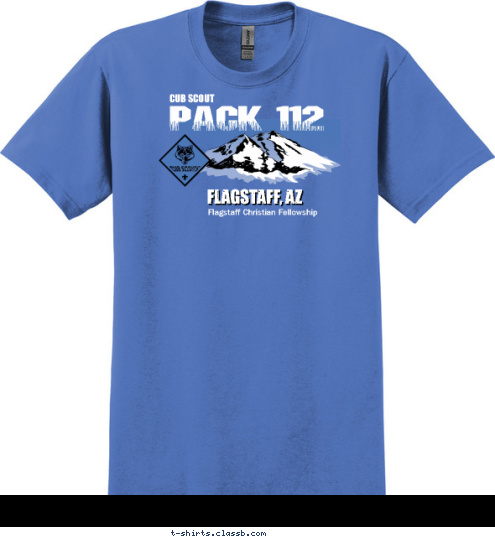 Flagstaff Christian Fellowship FLAGSTAFF, AZ PACK 112 CUB SCOUT T-shirt Design 