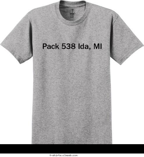 Pack 538 Ida, MI T-shirt Design 