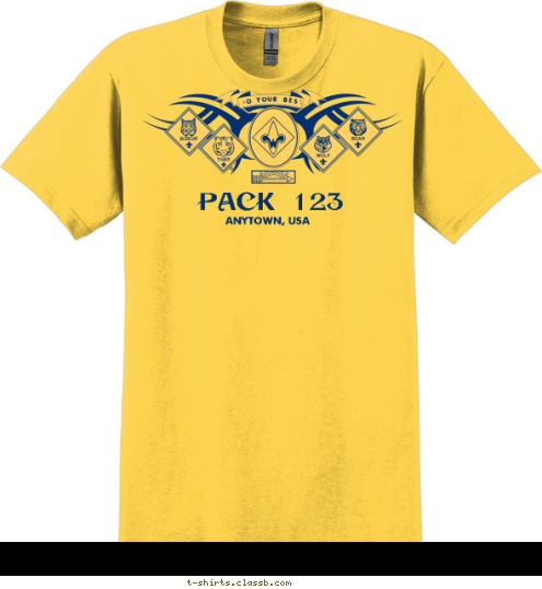 PACK 123 ANYTOWN, USA DO YOUR BEST T-shirt Design 