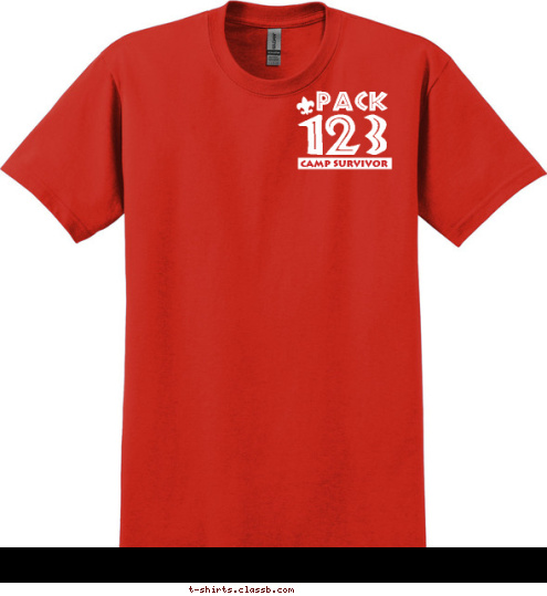 CAMP SURVIVOR 123 PACK T-shirt Design 