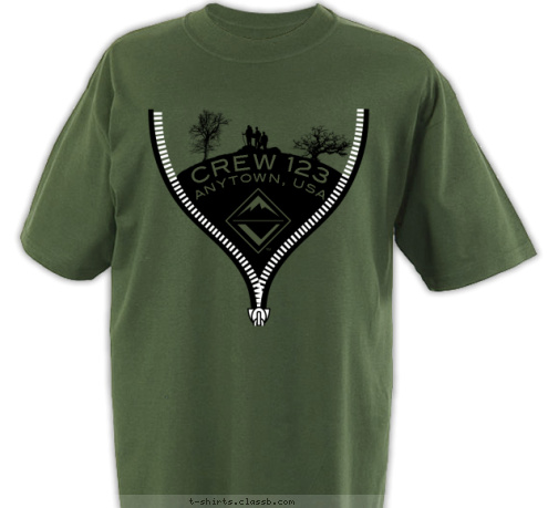 Your text here ANYTOWN, USA CREW 123 T-shirt Design SP1629