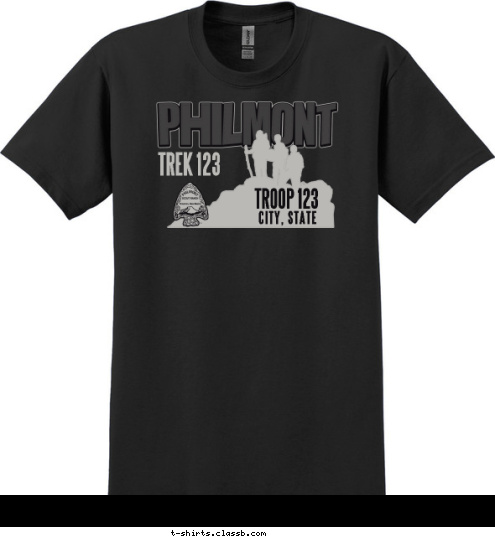 Your text here! TREK 123 ANYTOWN, USA TROOP 123 T-shirt Design SP6498