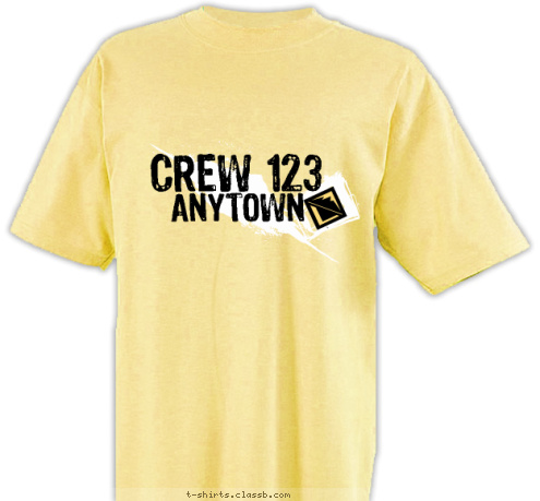 CREW 123
 ANYTOWN
 CREW 123
 T-shirt Design SP1613