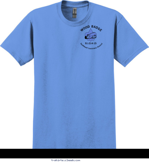 WOOD BADGE Southeast Louisiana Council S1-214-15 T-shirt Design 