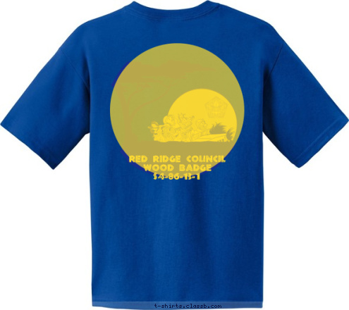 red ridge council wood badge S4-86-13-1 T-shirt Design 