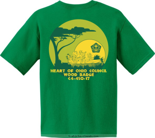 Heart of Ohio Council wood badge C4-450-17 T-shirt Design 