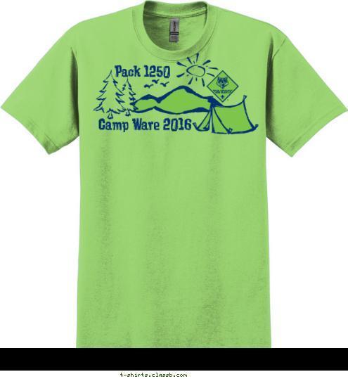 Camp Ware 2016 Cub Scout Pack 1250 T-shirt Design 