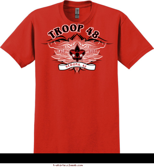 TROOP 48 SEDONA, AZ est 1912 T-shirt Design 