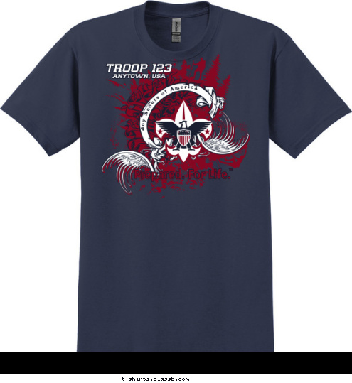 TROOP 123 ANYTOWN, USA Boy Scouts of America T-shirt Design 