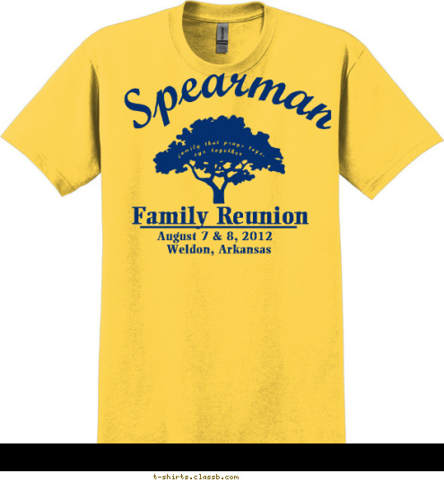 Spearman Weldon, Arkansas August 7 & 8, 2012 Family Reunion stays together.