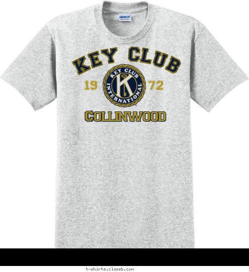 72 Collinwood  19 KEY CLUB T-shirt Design 