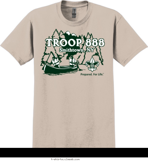 TROOP 888 Smithtown, NY T-shirt Design Troop 888 Class B