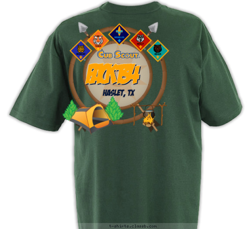 Haslet, TX PACK 134 T-shirt Design 