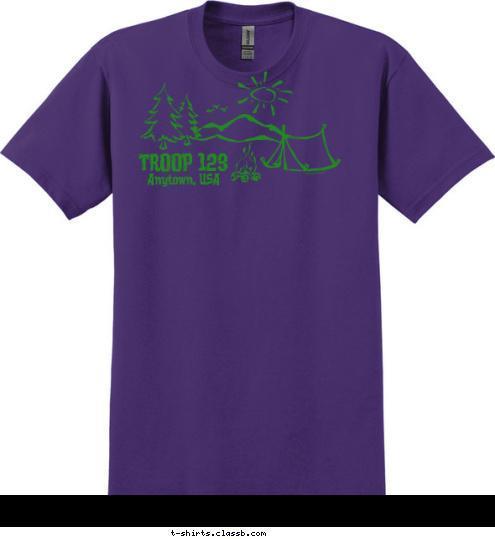 Anytown, USA  TROOP 1234 TROOP 123 2016 CAMP FARNSWORTH T-shirt Design 