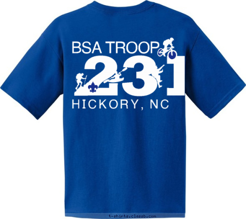 BSA TROOP HICKORY, NC 231 T-shirt Design 